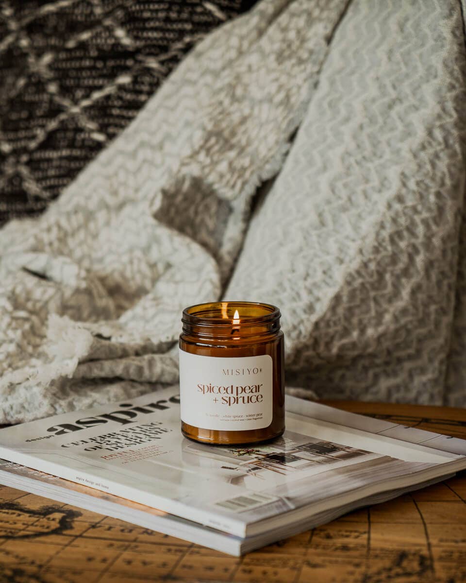 Spiced Pear + Spruce | Beeswax Blend Candle Jar